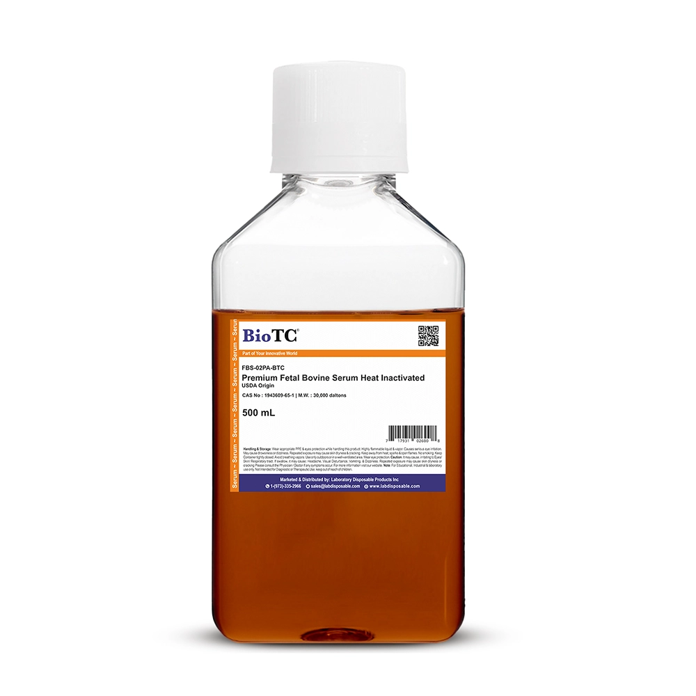 Premium Fetal Bovine Serum,USDA Origin 500mL Heat Inactivated