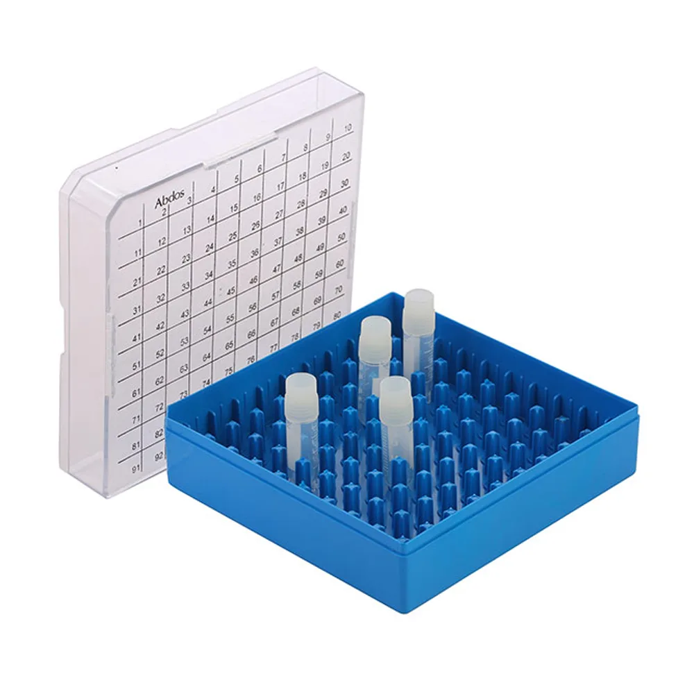 Cryo Storage Box Artic Assorted Polycarbonate 81 Tube Capacity 81-well divider